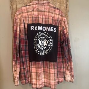 Ramones Plaid Flannel Shirt